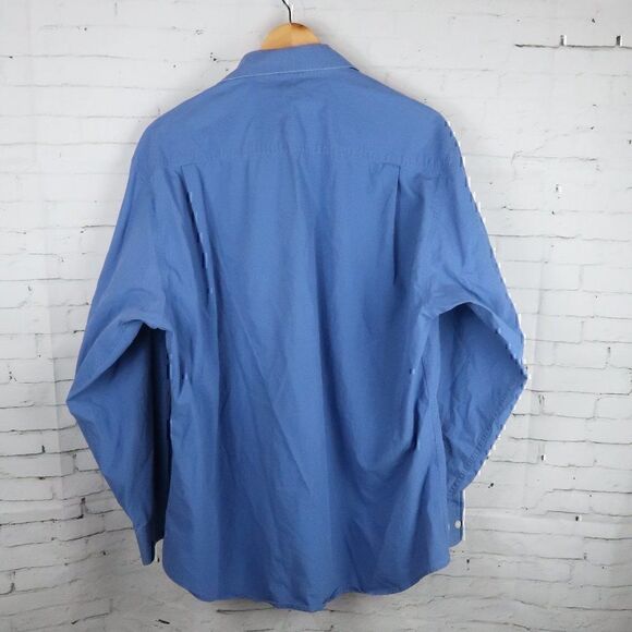 GREG NORMAN COLLECTION BLUE BUTTON DOWN LONG SLEEVE SHIRT MENS SIZE MEDIUM - Picture 7 of 8